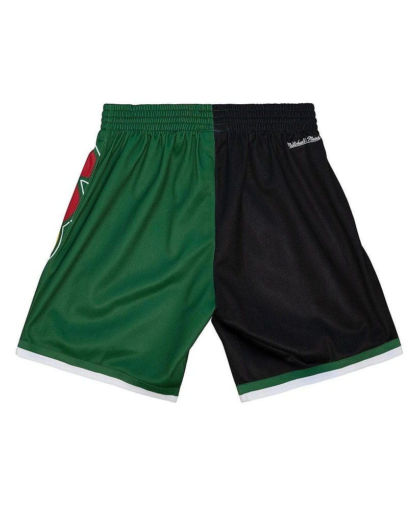 Mitchell & Ness Men's Black Seattle Supersonics Big Face 5.0 Fashion Shorts