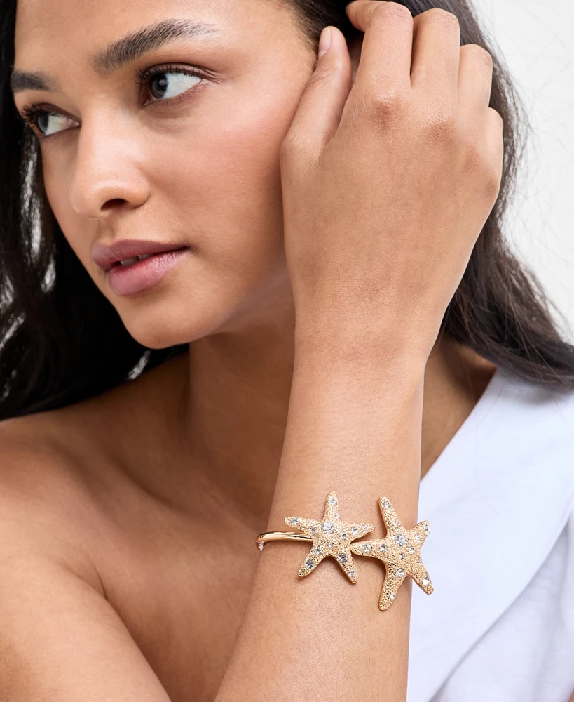 I.n.c. International Concepts Crystal Starfish Cuff Bracelet, Exclusively at Macy's