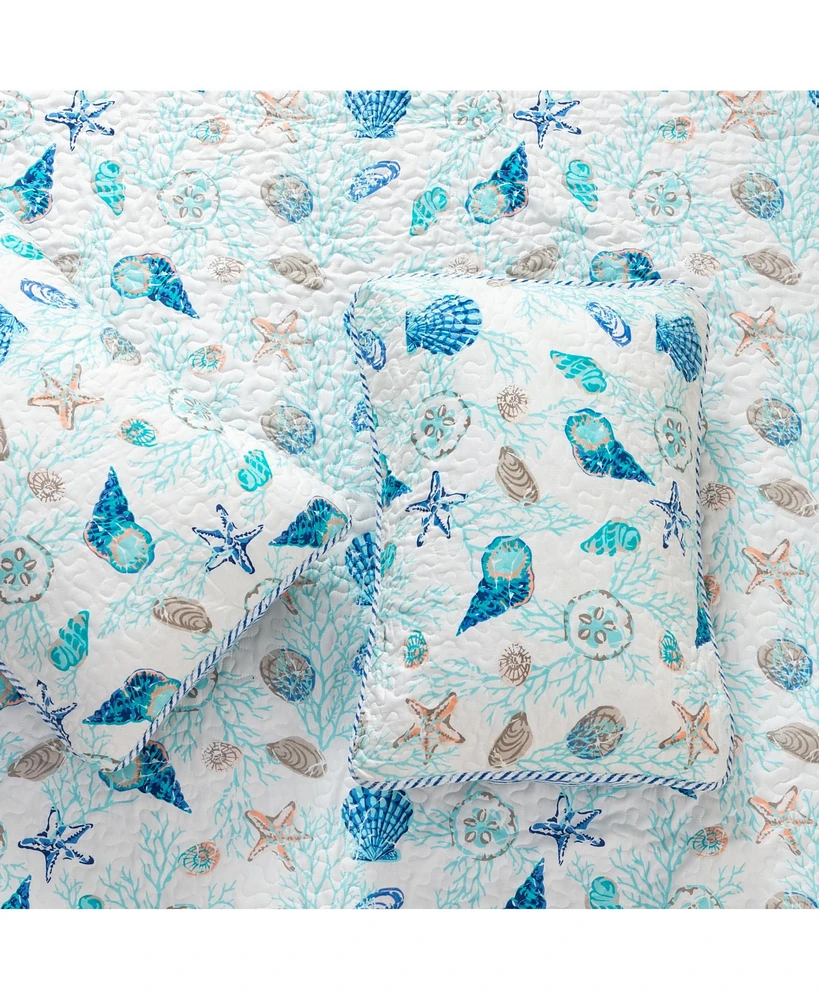 Linery & Co. Coastal Microfiber Quilt Set With Shams