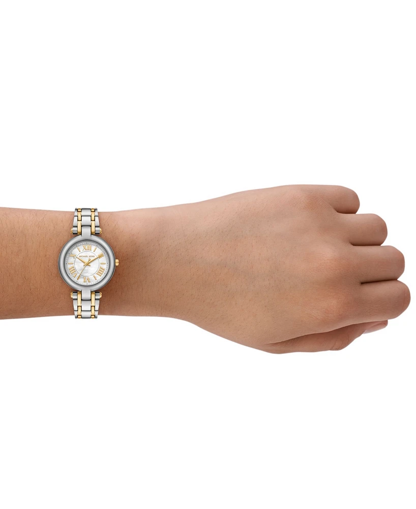 Michael Kors Women's Laney Three-Hand Two-Tone Stainless-Steel Watch, 30mm