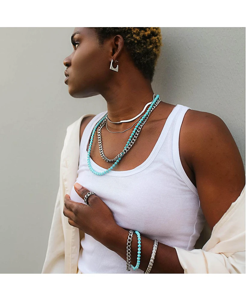 Cleo Blue Magnesite / Silver