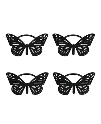 Design Imports Butterfly Metal Napkin Ring, Set of 4