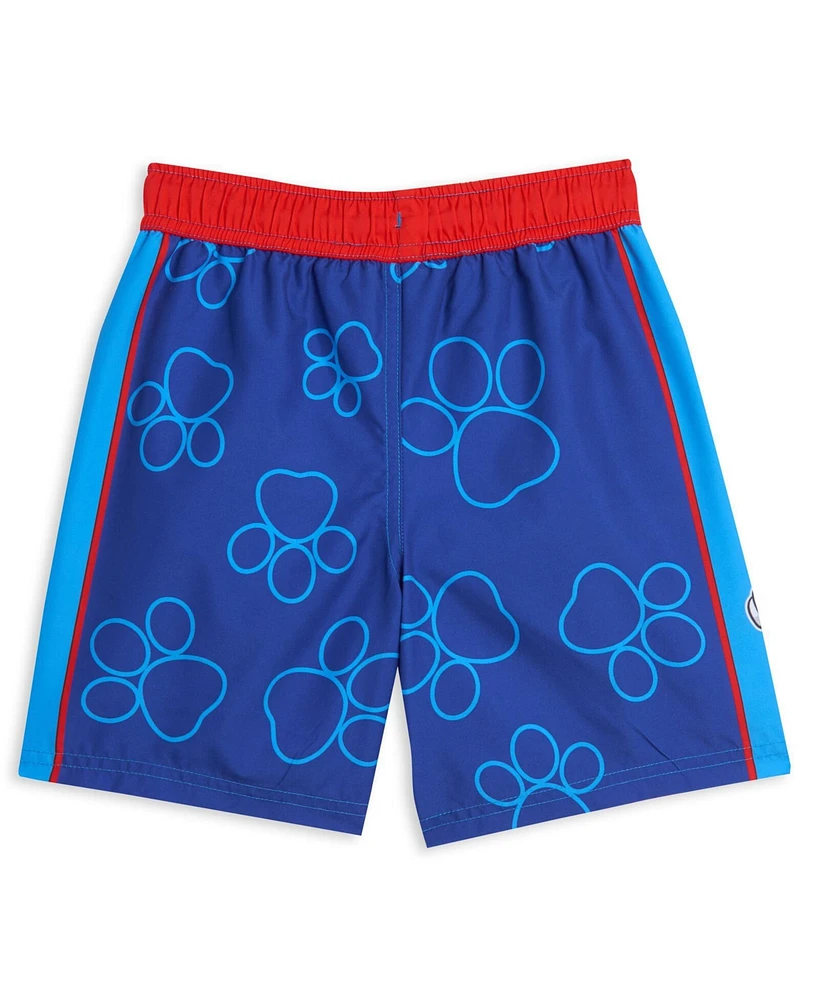 Paw Patrol Toddler Boys Pullover Rash Guard and Swim Trunks Outfit Set