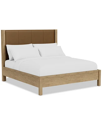 Davie King Leather Bed, Created for Macy's