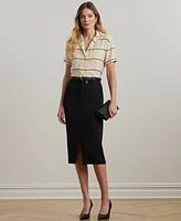 Lauren Ralph Lauren Petite Striped Short-Sleeve Camp Shirt