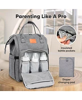KeaBabies Original Diaper Bag Backpack, Multi-Functional Baby Bags with Changing Pad