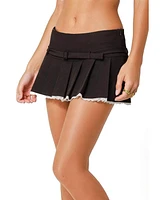 Edikted Women's Lesly Pleated Mini Skort