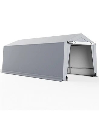 10 x Feet Outdoor Heavy-Duty Carport with 2 Doors-10 x ft