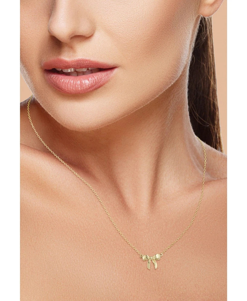 Rachel Zoe Fine Jewelry 14K Gold Bow Necklace
