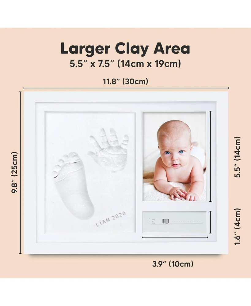 Noel Baby Hand and Footprint Kit, Personalized Baby Keepsake Picture Frame, Newborn Handprint Kit for Boy, Girl