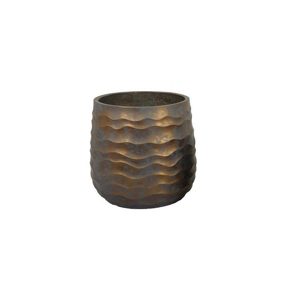 Set of 2 Wavy Design Planters for Stylish Indoor & Outdoor Decor