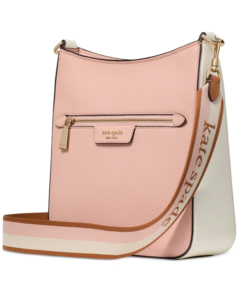 kate spade new york Hudson Colorblocked Pebbled Leather Small Messenger Crossbody