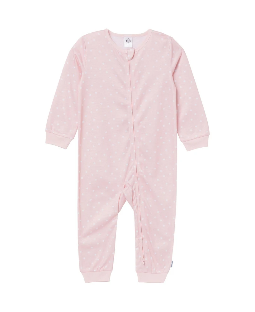 Gerber Toddler Girls Footless Pajamas with Reverse Zipper, 3-Pack
