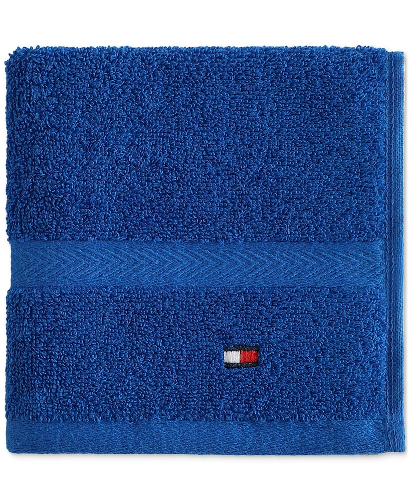Tommy Hilfiger Home Modern American Solid Cotton Washcloth, 13" x