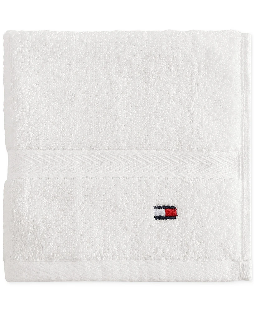 Tommy Hilfiger Home Modern American Solid Cotton Washcloth, 13" x