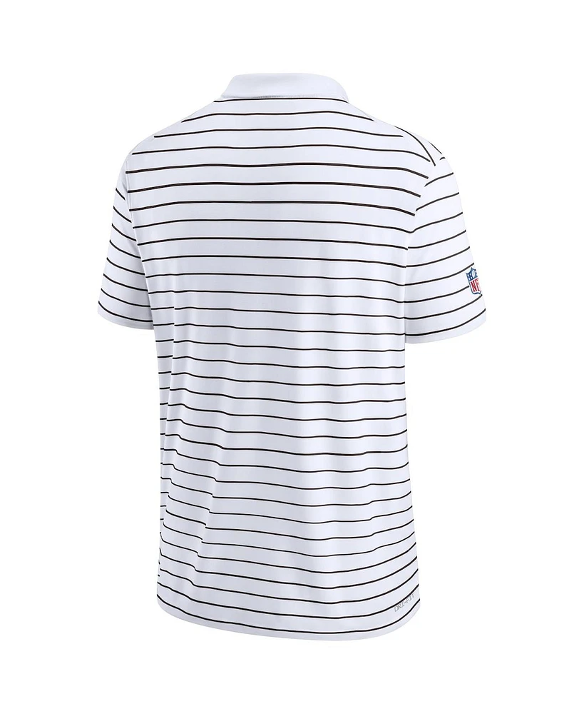Nike Men's White Cleveland Browns Sideline Lock Up Victory Performance Polo Shirt
