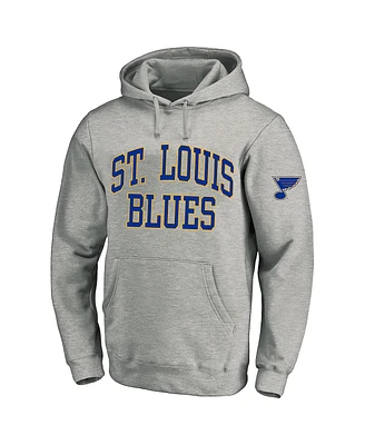Fanatics Men's Heather Gray St. Louis Blues Big Tall Fleece Pullover Hoodie