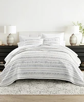 ienjoy Home Relic Stripe Reversible 2-Pc. Quilt Set, Twin/Twin Xl