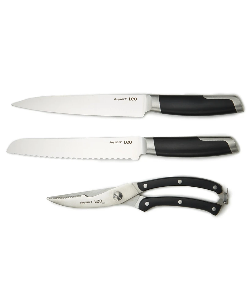 BergHOFF Leo Graphite 3-Piece Stainless Steel Forged Cutlery Set