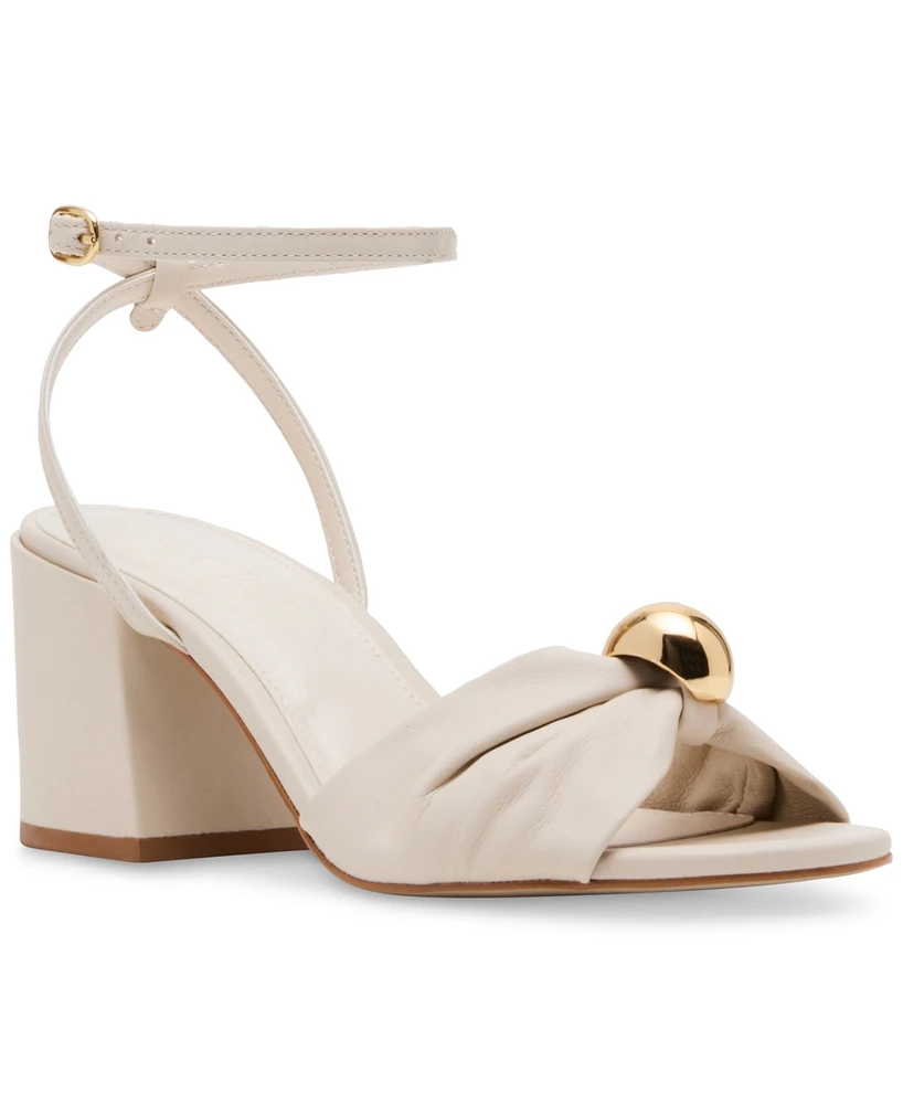 Steve Madden Women's Caden Knotted Embellished Block-Heel Sandals