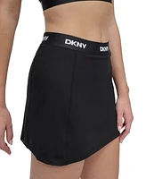 Dkny Sport Women's Logo-Waistband Balance Compression Skort
