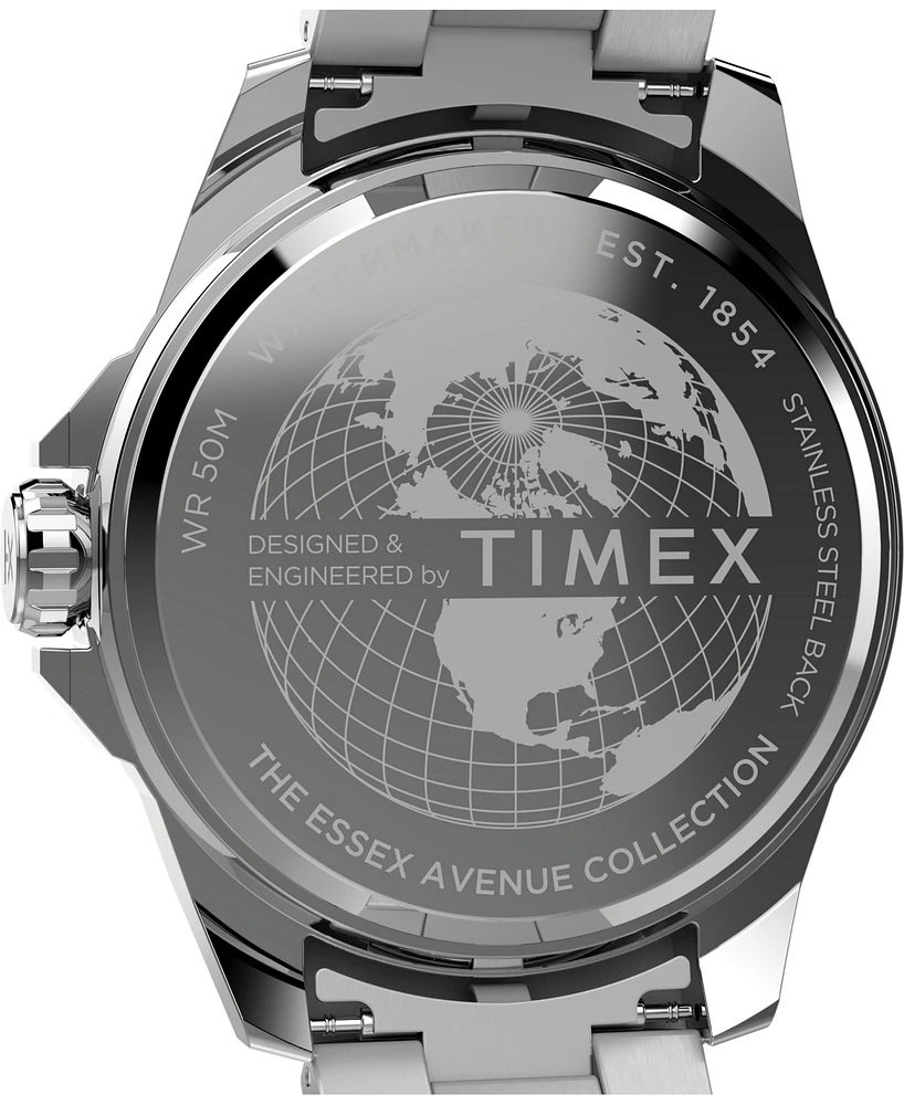 Timex Men's Analog Black Stainless Steel Watch