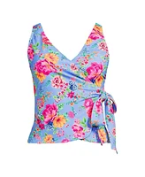 Lands' End Women's Dd-Cup Side Tie Tankini Top