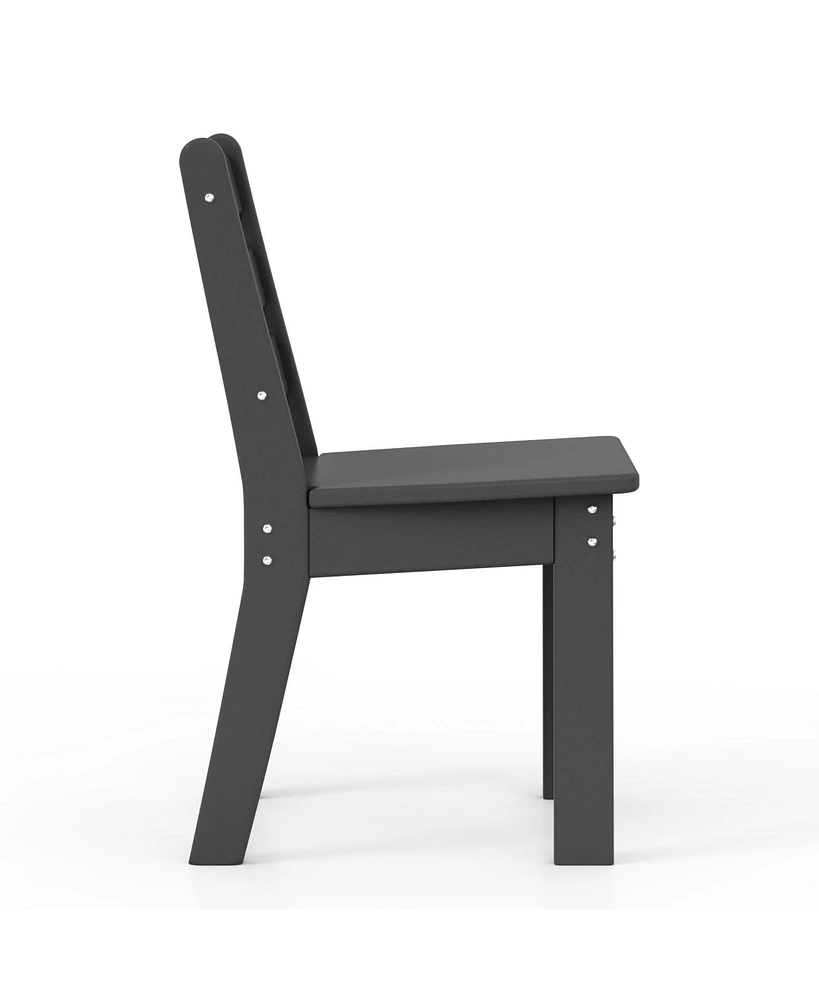 Outdoor Hdpe Kids Plastic Toddler Dining Chair (Set of Two)
