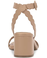 On 34th Women's Pathina Scalloped Block Heel Sandals