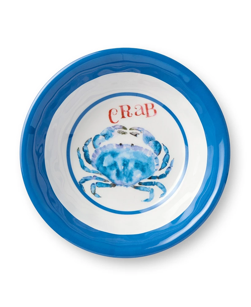 Certified International Beach House Crab Melamine 6-Pc. All-Purpose Bowls, Service For 6