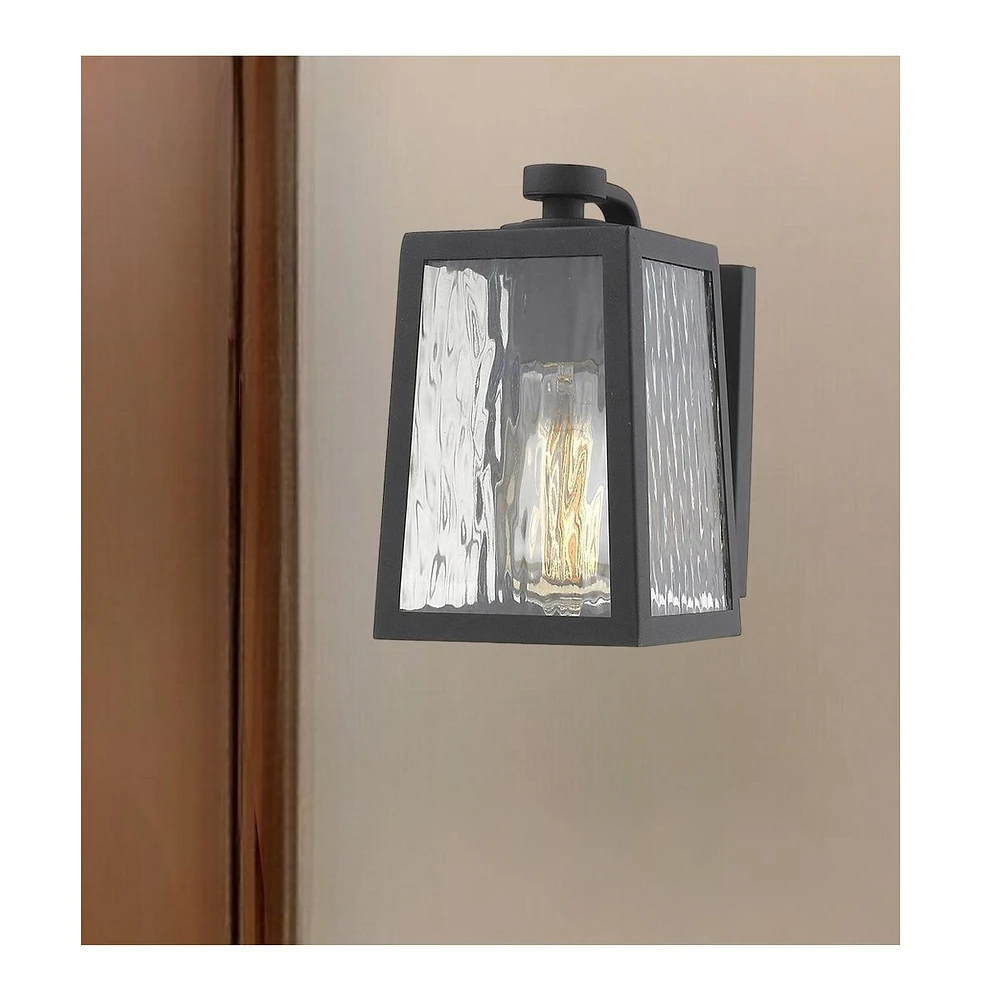 Classic Glass Panel Outdoor Wall Sconce for Patio and Garage