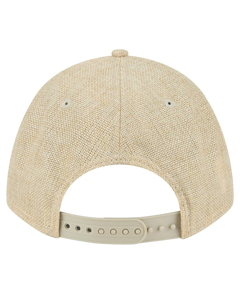 New Era Men's Tan Golden State Warriors Injection Woven A-Frame 9FORTY Adjustable Hat