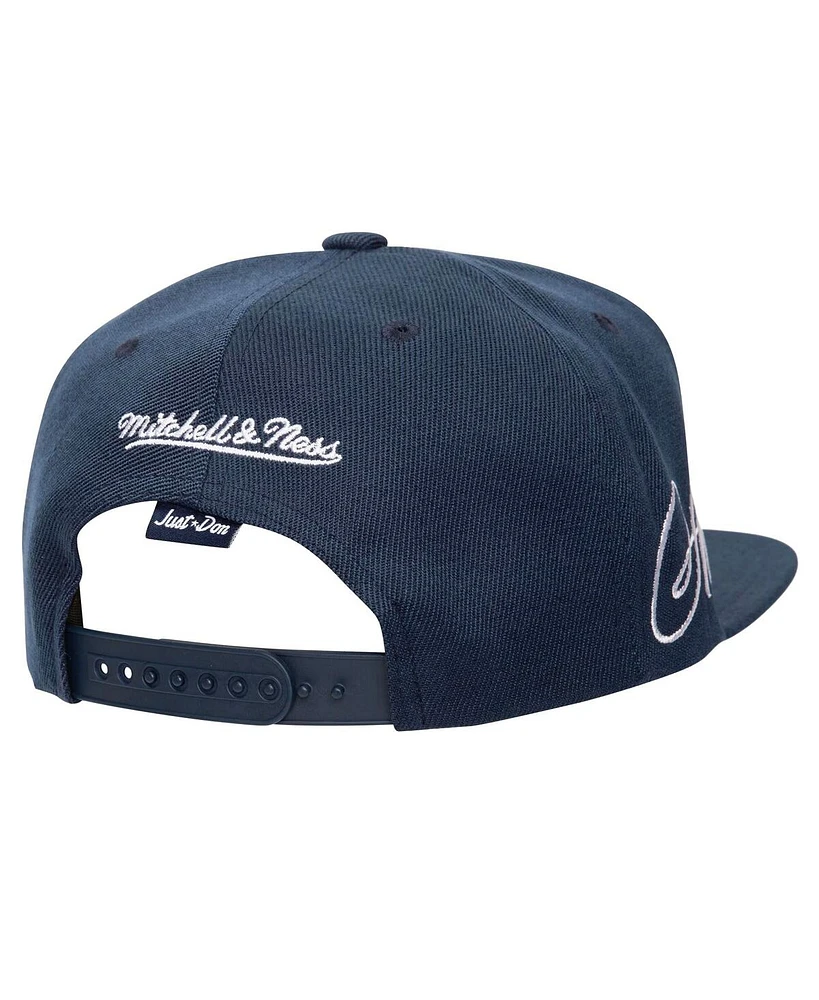 Mitchell & Ness Men's Navy Atlanta Braves Just Don x Mlb Lux Script Snapback Hat