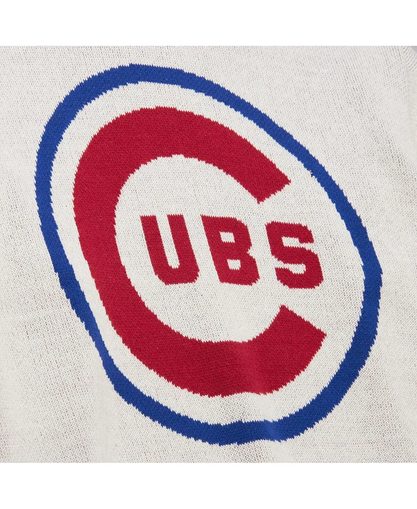 Mitchell & Ness Men's Cream Chicago Cubs Retro Pullover Sweater
