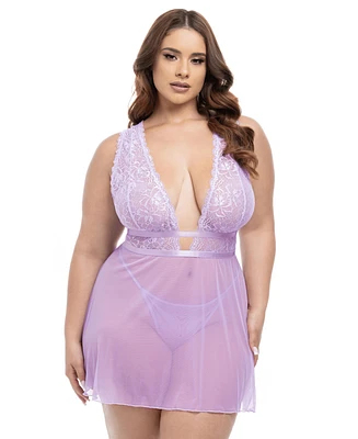 Plus Stassi Sheer Babydoll