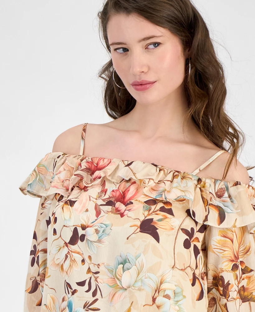 Guess Women's Printed Off-The-Shoulder Lucy Top
