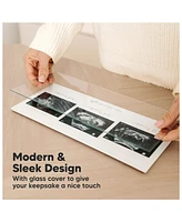 KeaBabies Trio Baby Sonogram Picture Frame, Ultrasound Frames for Nursery, Mom to Be Gifts