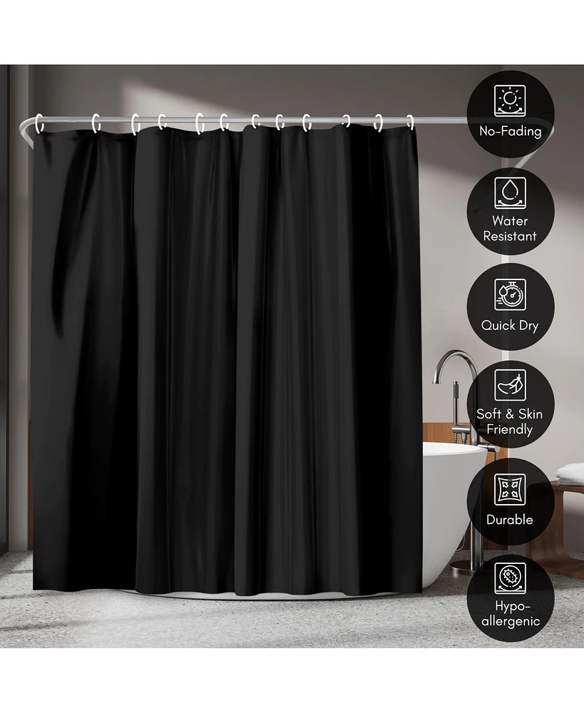 Americanflat 71x74 Solid Shower Curtain - Water Resistant