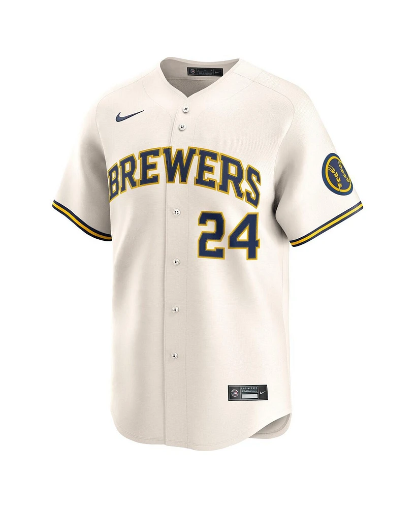 Nike Men's William Contreras Cream Milwaukee Brewers Alternate Limited Player Jersey