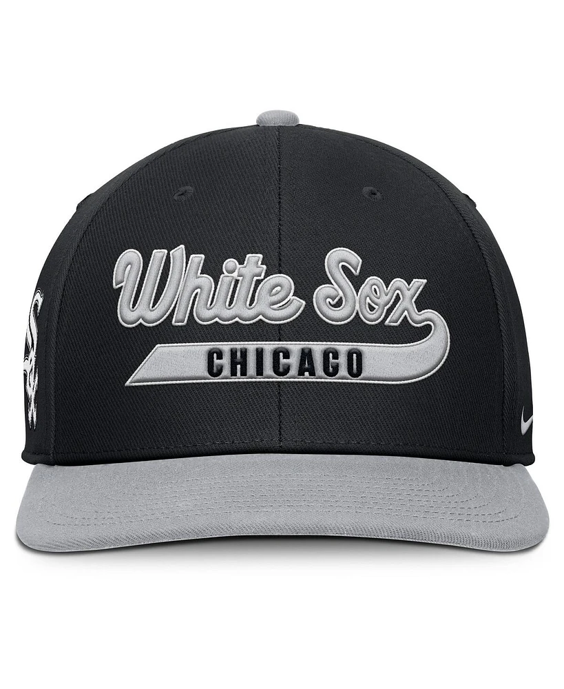 Nike Men's Black/Gray Chicago White Sox Pro Performance Snapback Hat