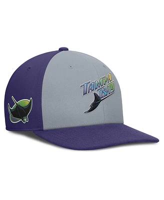 Nike Men's Gray/Purple Tampa Bay Rays Pro Performance Snapback Hat