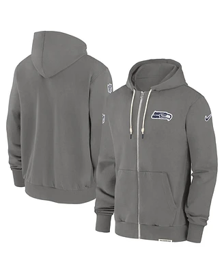 Nike Men's Pewter Seattle Seahawks Player Full-Zip Performance Hoodie