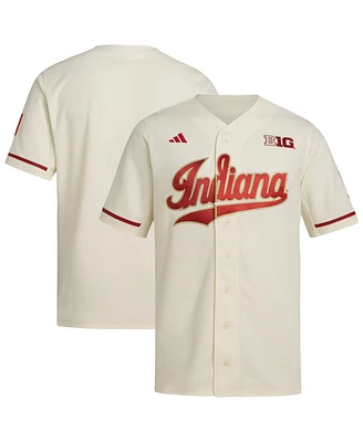 Adidas Men's Cream Indiana Hoosiers Replica Baseball Jersey
