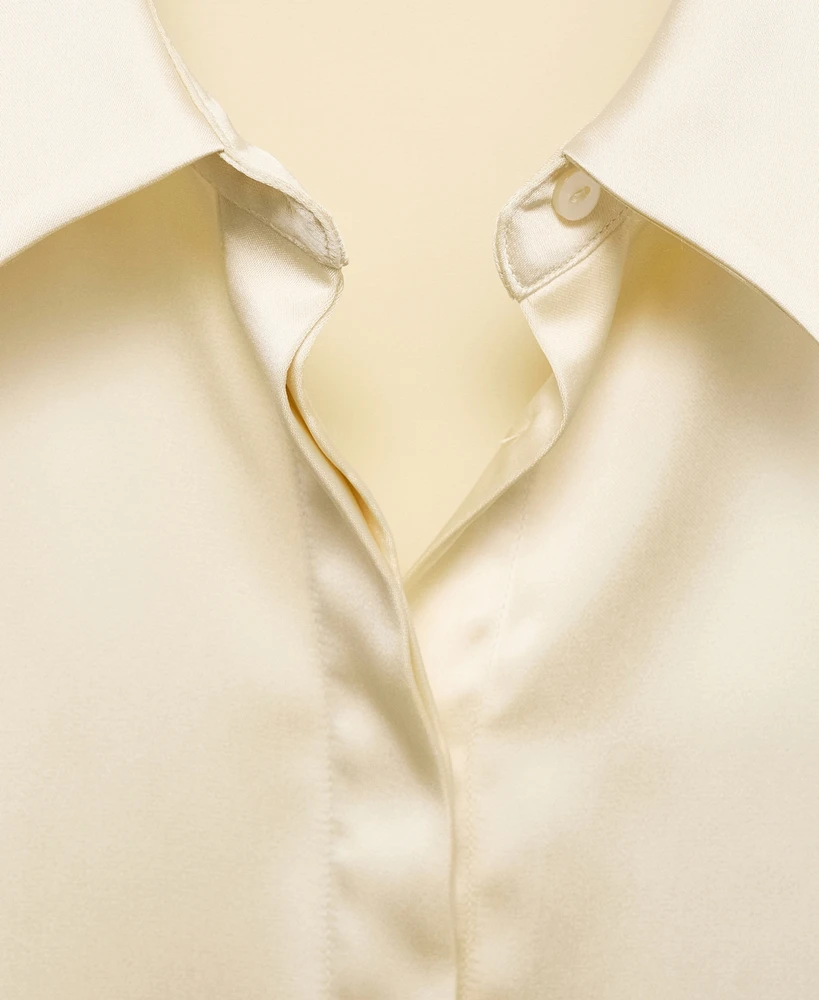 Mango Women's Regular-Fit Satin Shirt