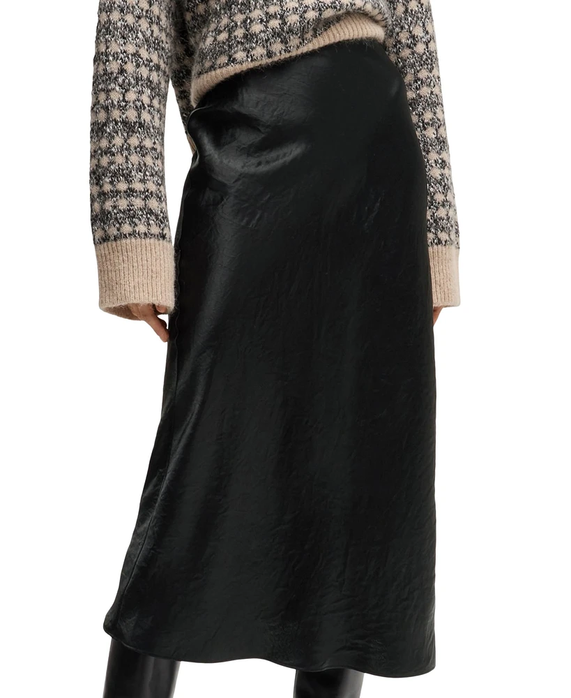 Boss by Hugo Women's Crinkled Midi-Length Skirt