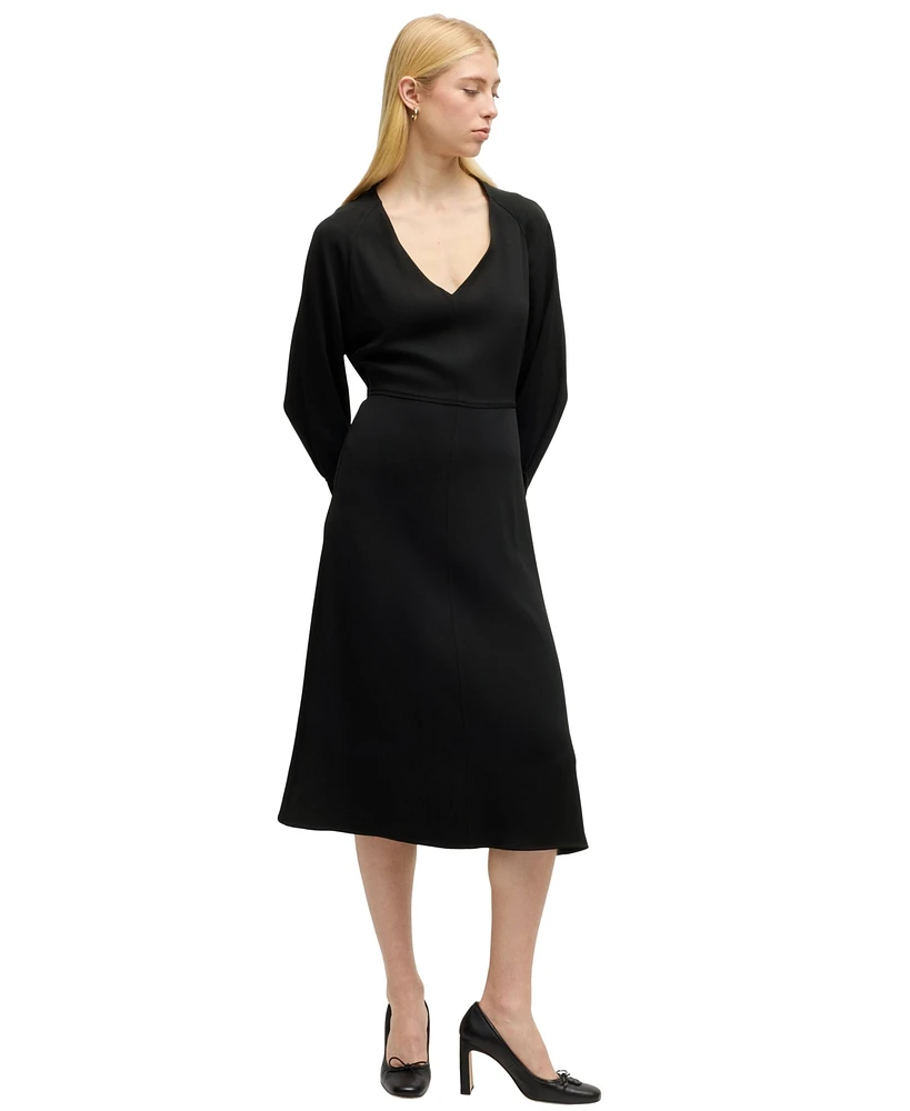Boss by Hugo Women's Relaxed-Fit V-Neck Dress