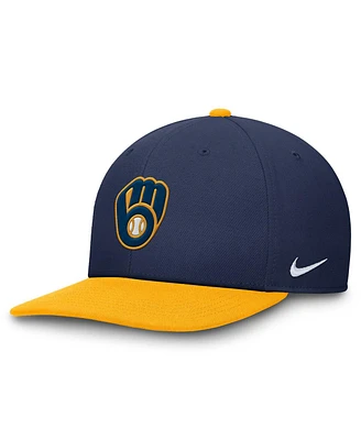 Nike Men's Navy/Gold Milwaukee Brewers Pro Performance Snapback Hat