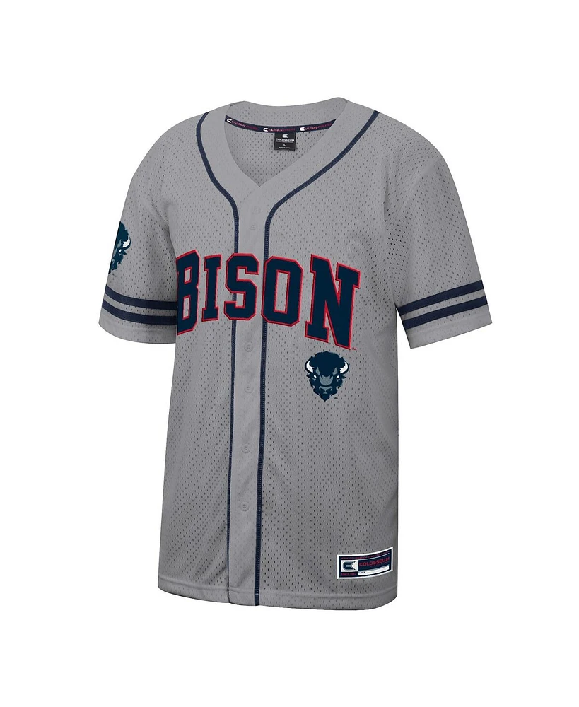 Colosseum Men's Gray Howard Bison Free Spirited Baseball Jersey