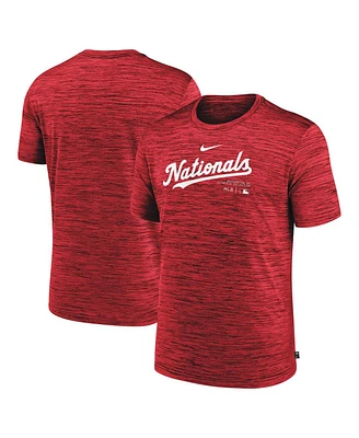 Nike Men's Red Washington Nationals Authentic Collection Velocity Performance Practice T-Shirt