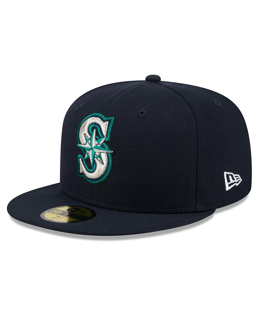 New Era Men's Navy Seattle Mariners 2025 Jackie Robinson Day 59FIFTY Fitted Hat